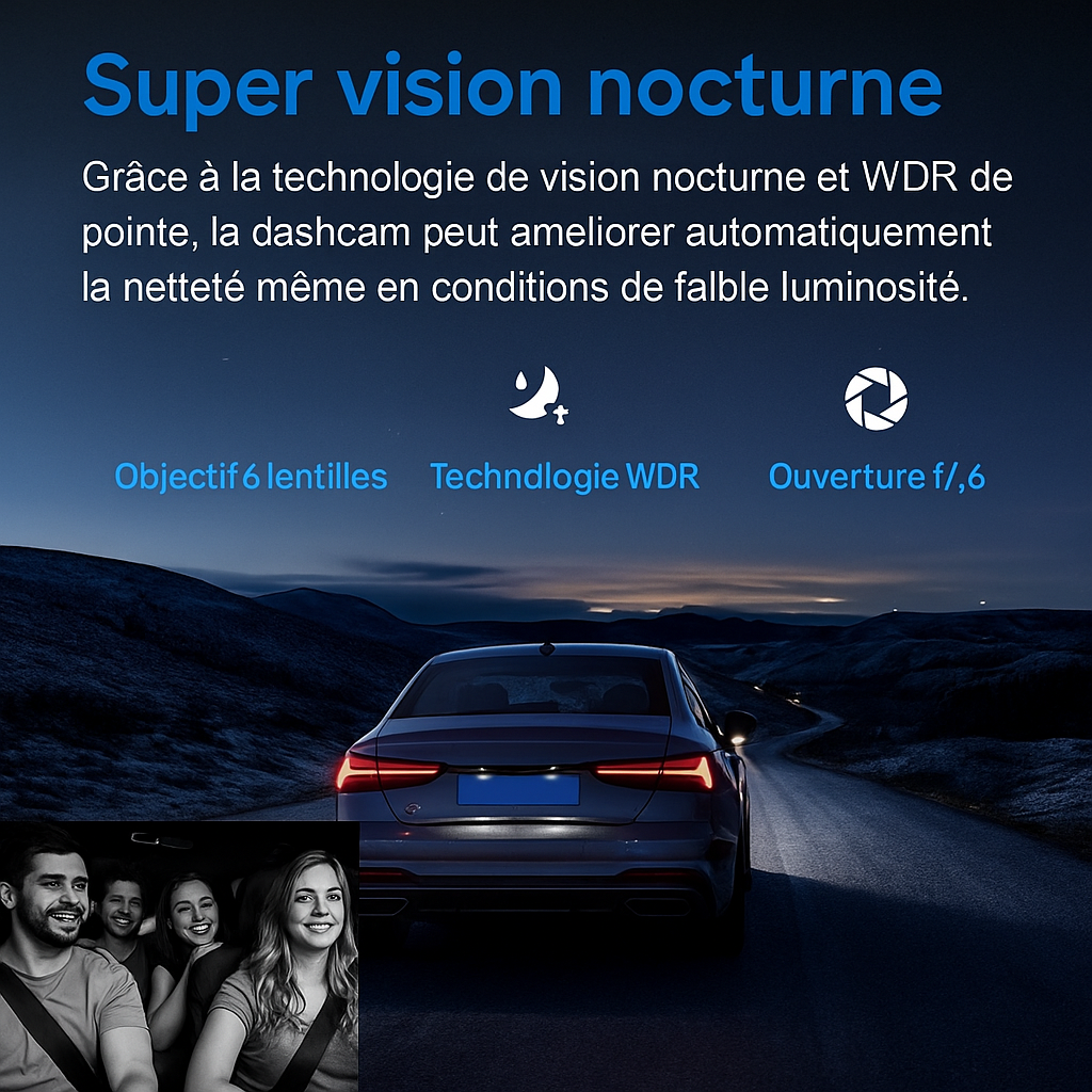 Dash Pilot V4 DUO PRO MAX 2.5K 1080P Rotation - Dashcam - WIFI6 & GPS - 128 GB - Hardwire