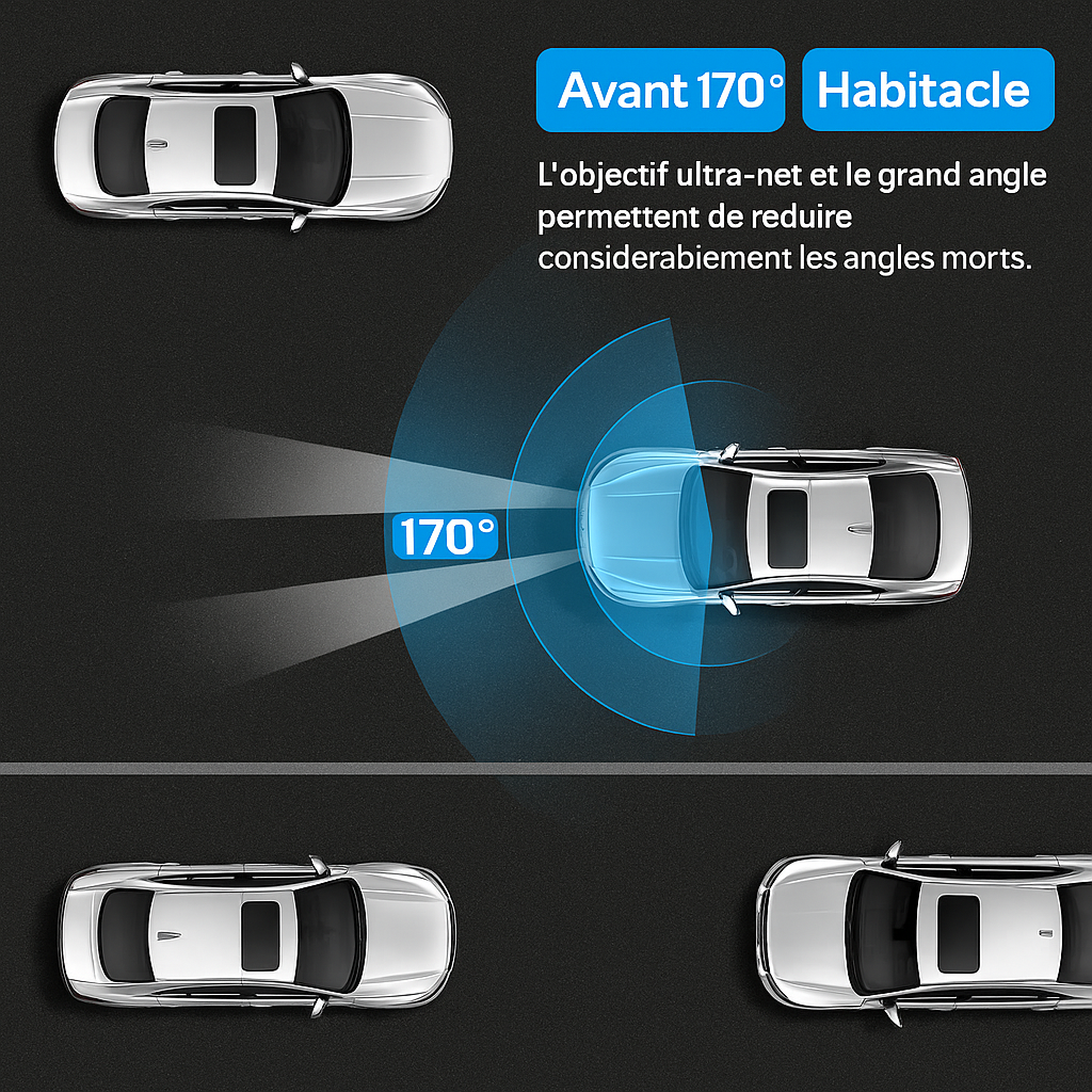 Dash Pilot V4 DUO PRO MAX 2.5K 1080P Rotation - Dashcam - WIFI6 & GPS - 128 GB - Hardwire