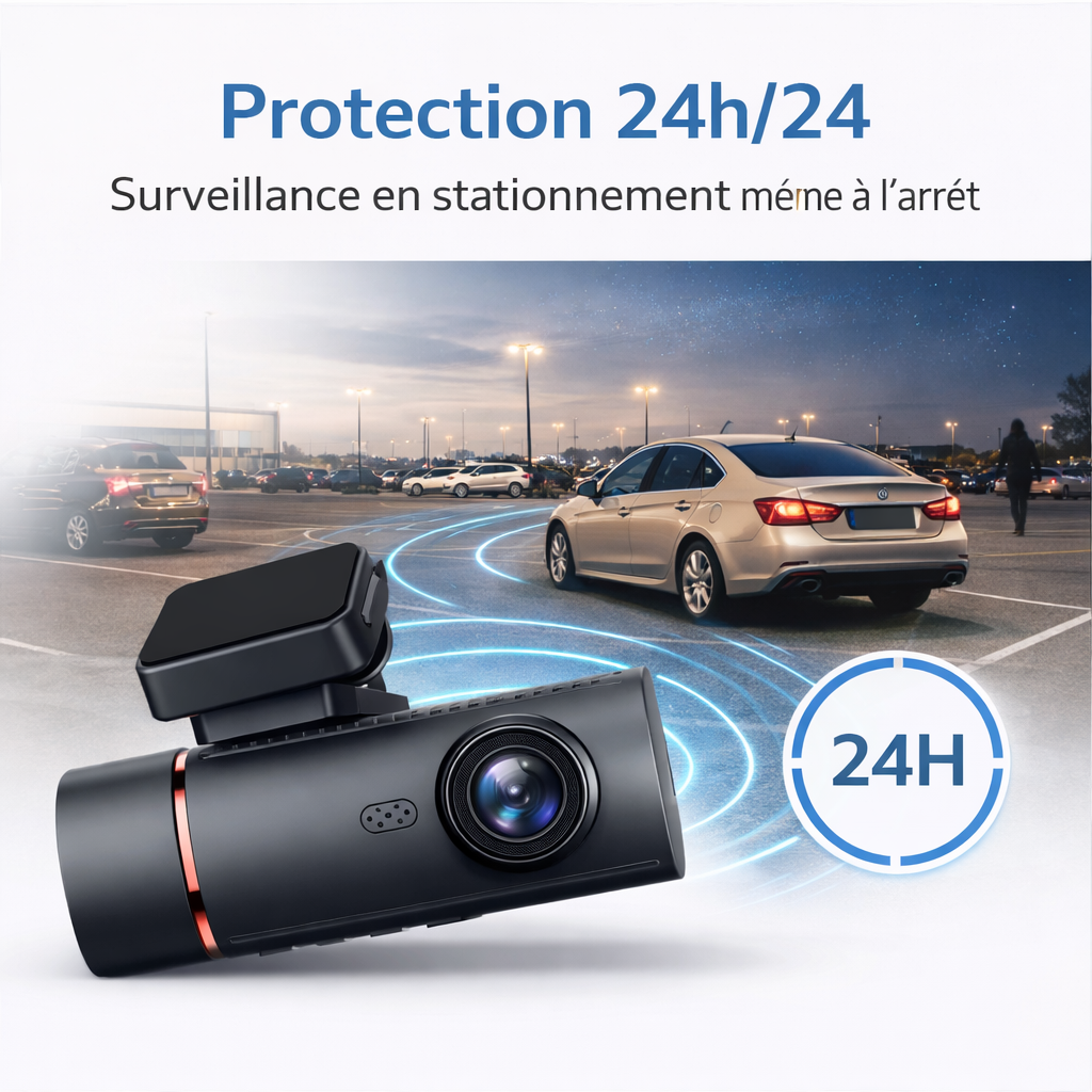 V4 DUO PRO MAX - Dashcam Avant/Arrière - Rotation - Carte SD - Kit filaire