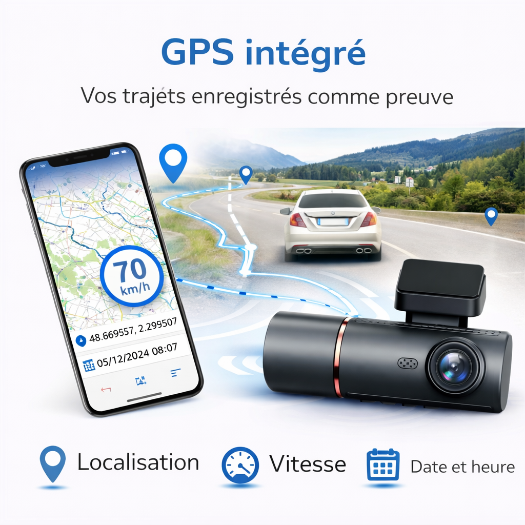V4 DUO PRO MAX - Dashcam Avant/Arrière - Rotation - Carte SD - Kit filaire