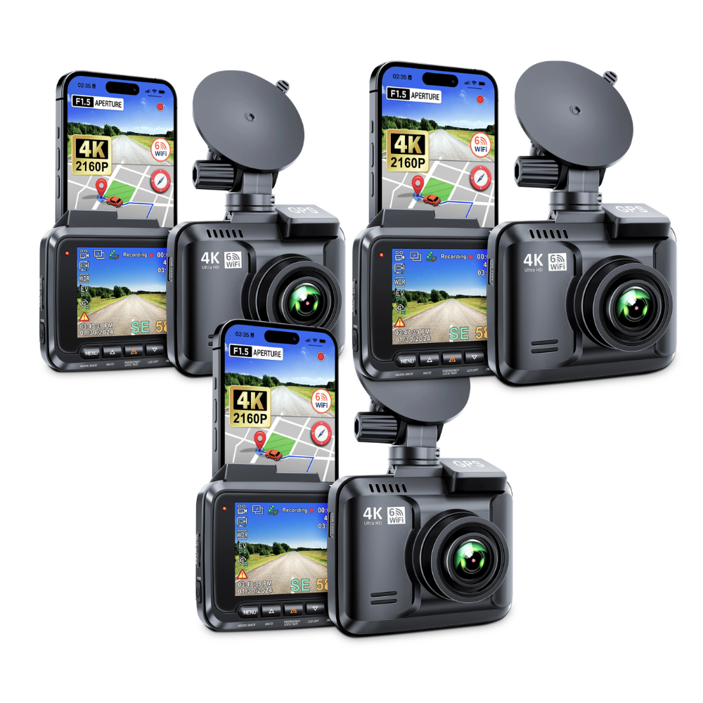 PACK R7 4K ULTRA HD - 3 Dashcam Avant