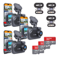 PACK R7 DUO PRO 4K ULTRA HD - 3 Dashcam Avant / Arrière - Carte SD - Kit filaire