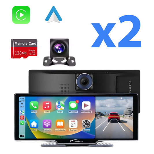 Dash Pilot Pack S3 DUO PRO 4K 2160P 1080P - Dashcam Tablette - 720 IPS WIFI & GPS - 128 GB
