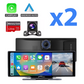 Dash Pilot Pack S3 DUO PRO 4K 2160P 1080P - Dashcam CarPlay Tablette - 720 IPS WIFI & GPS - 128 GB
