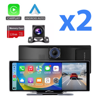 Dash Pilot Pack S3 DUO PRO 4K 2160P 1080P - Dashcam CarPlay Tablette - 720 IPS WIFI & GPS - 128 GB