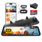 Dash Pilot X1 DUO PRO+ MAX 2.5K 1440P 1880P - Dashcam WIFI & GPS - Miroir intelligent - 256 GB - Hardwire